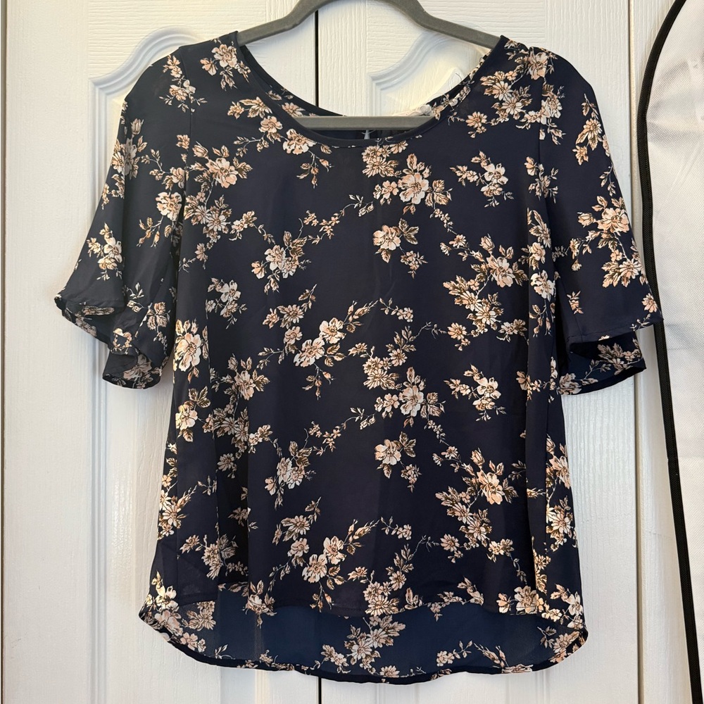 Sienna Sky Navy Floral Blouse